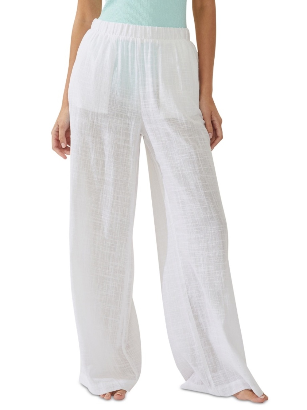 Cotton on Women's Relaxed Beach Pants Cover-up - White
